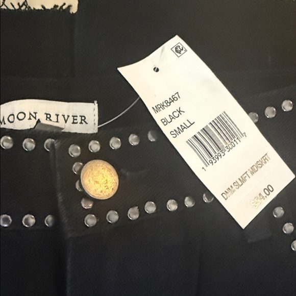 Moon River High Rise Black Studded Jeans - Picture 4 of 10